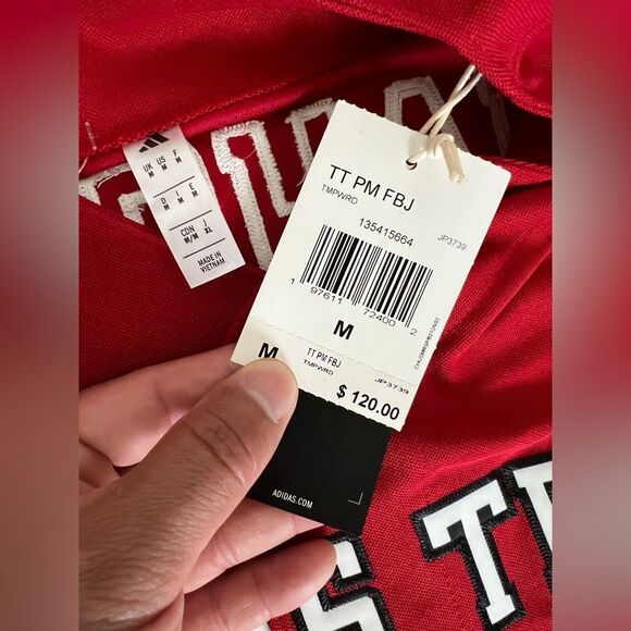 Adidas Texas Tech Patrick Mahomes Red Baseball Jersey Red Raiders - Picture 2 of 7